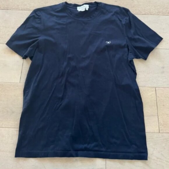 Salvatore Ferragamo Logo Crew Neck T-Shirt Men's Size XL Black - Picture 1 of 4